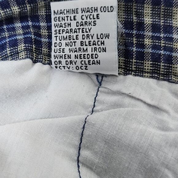 Bugle Boy Blue Walking Bermuda Blue and Gray Plaid 4 pocket Shorts W Size 16 R - Picture 9 of 10